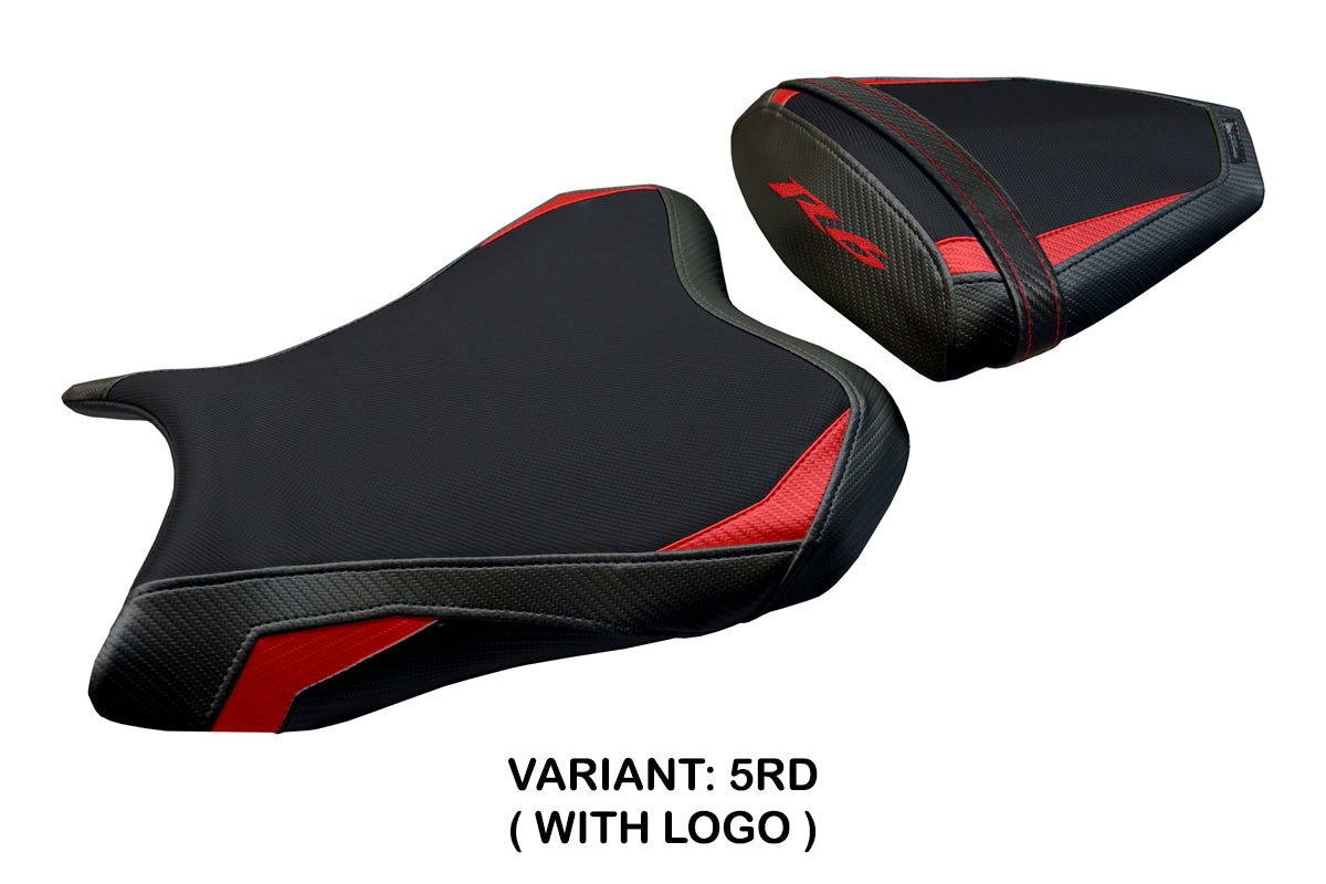 Funda de asiento Yamaha YZF R6 2006-2007 Tappezzeria Italia TPZ en rojo y negro