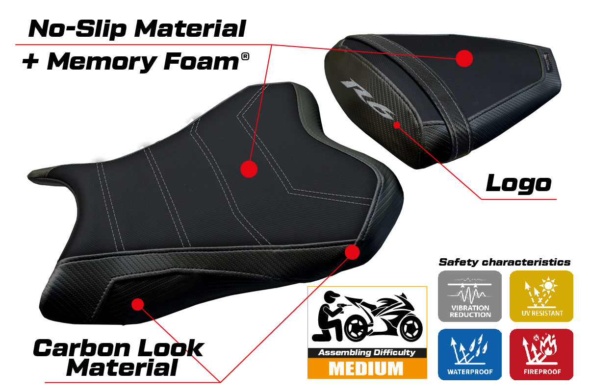 Yamaha YZF R6 2006-2007 Seat Cover Tappezzeria Italia TPZ Comfort in Black