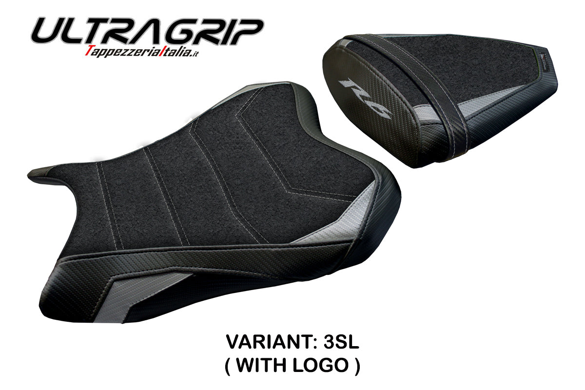 Yamaha YZF R6 2006-2007 Seat Cover Tappezzeria Italia TPZ Ultragrip in Silver and Black