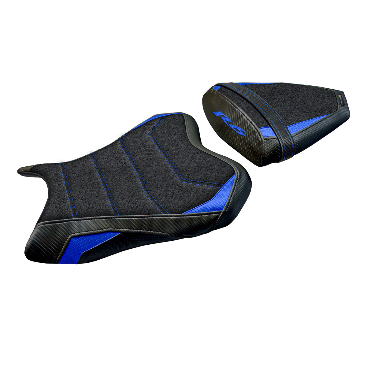 Funda de asiento Yamaha YZF R6 2006-2007 Tappezzeria Italia TPZ en Ultragrip Azul y Negro