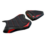 Funda de asiento Yamaha YZF R6 2006-2007 Tappezzeria Italia TPZ Ultragrip en rojo y negro