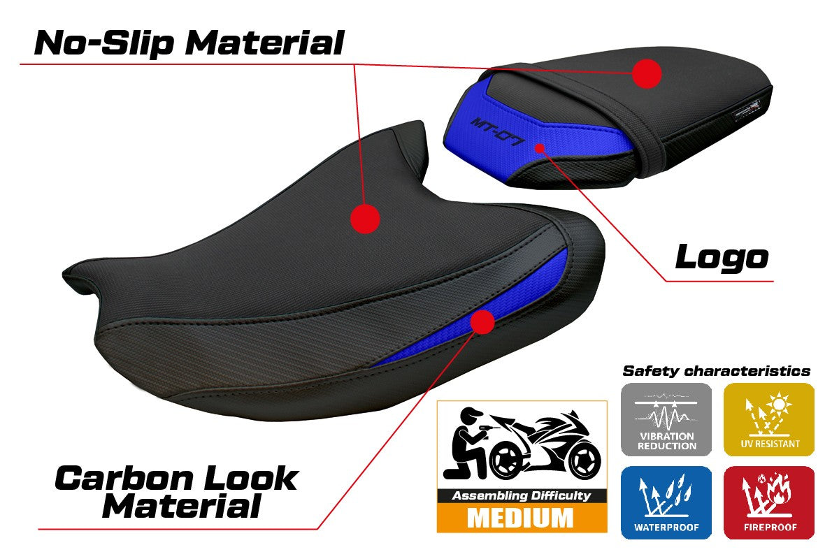 Yamaha MT-07 FZ07 2025 Seat Cover Tappezzeria Italia TPZ Blue Black