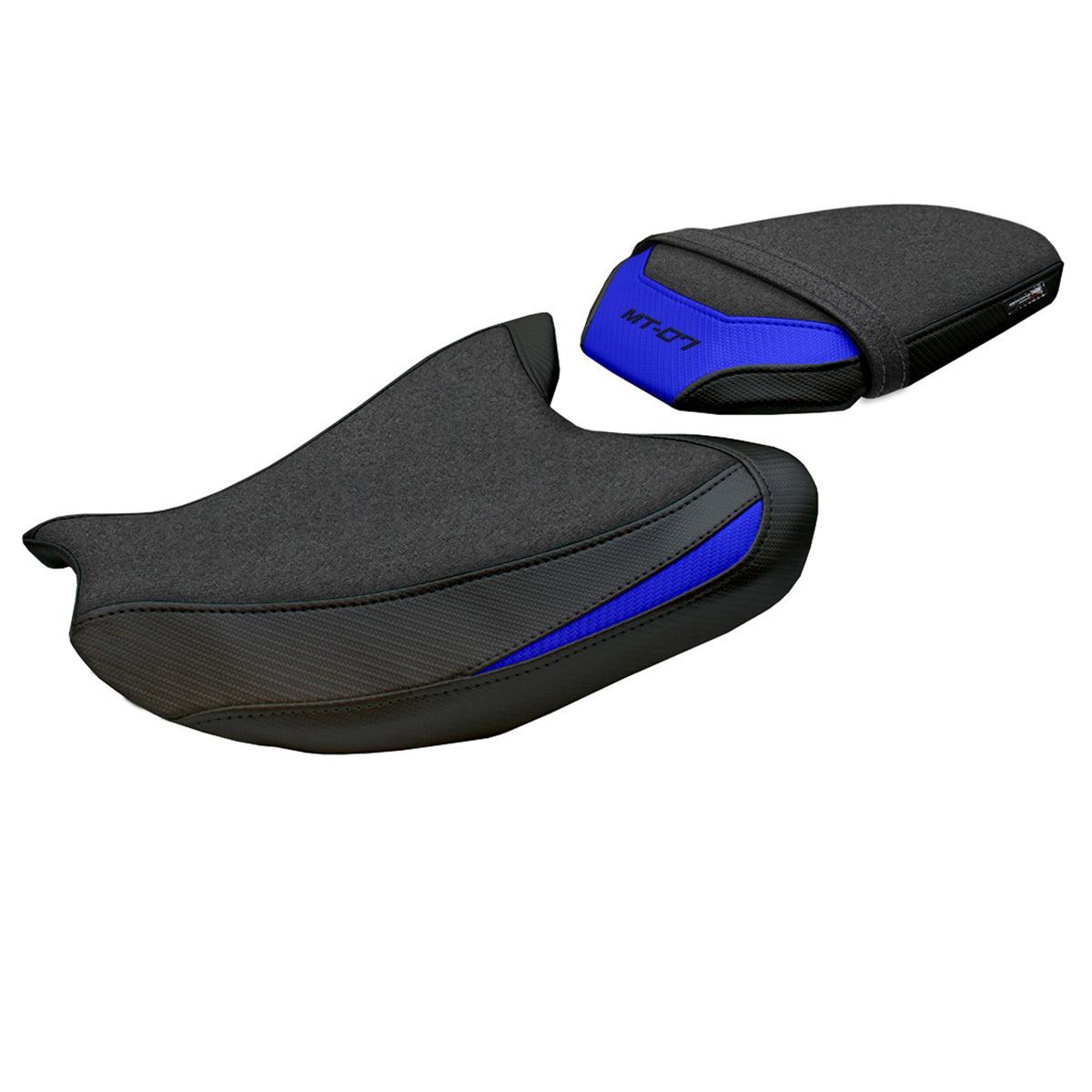 Funda de asiento Yamaha MT-07 FZ07 2025 Tappezzeria Italia TPZ Ultragrip Azul Negro