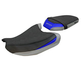 Funda de asiento Yamaha MT-07 FZ07 2025 Tappezzeria Italia TPZ Ultragrip Plata Azul Negro