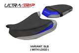 Funda de asiento Yamaha MT-07 FZ07 2025 Tappezzeria Italia TPZ Ultragrip Plata Azul Negro