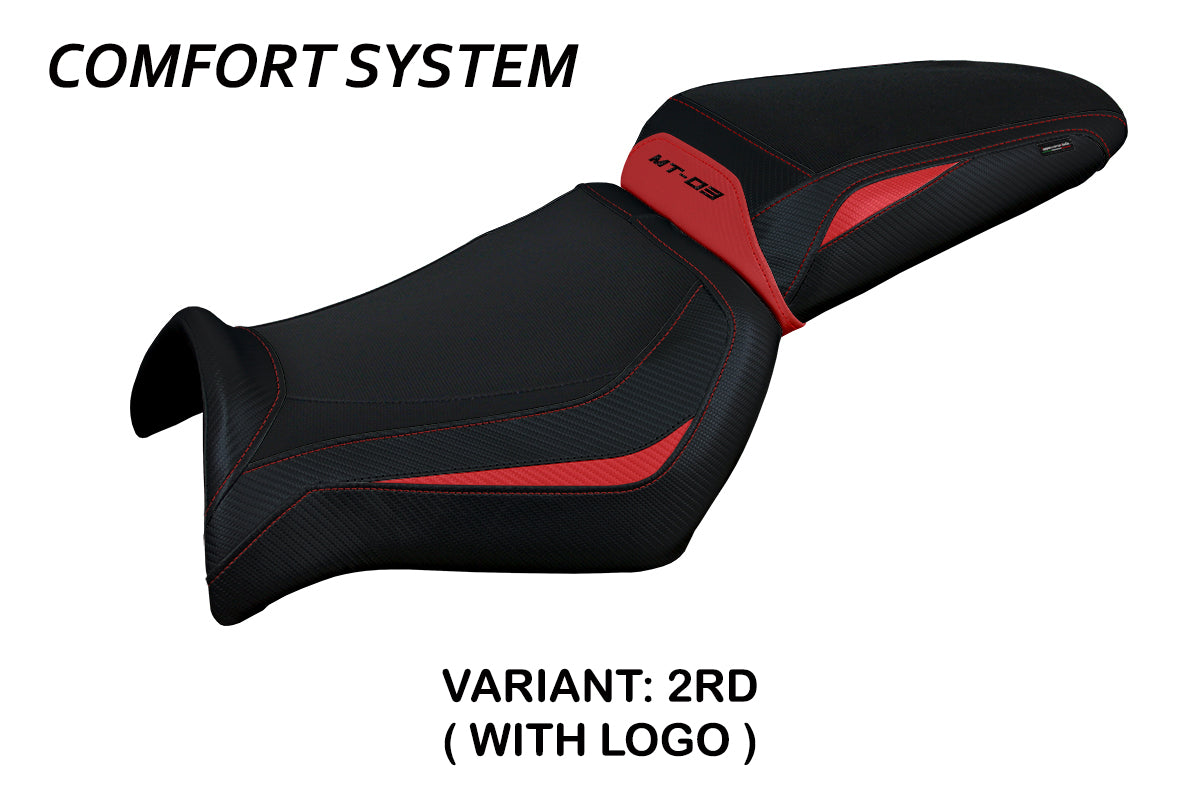 Funda de asiento Yamaha MT-03 FZ03 2006-2014 Tappezzeria Italia TPZ Comfort en rojo