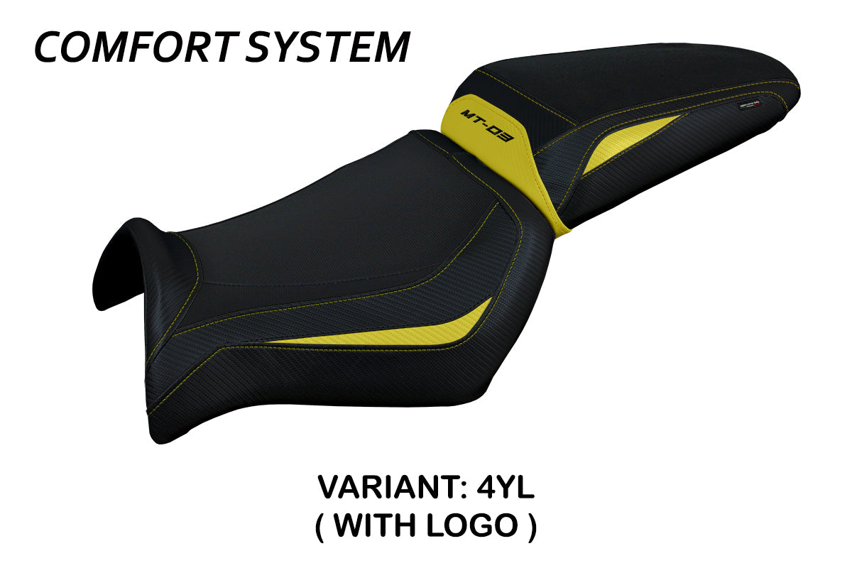 Yamaha MT-03 FZ03 2006-2014 Seat Cover Tappezzeria Italia TPZ Comfort in Yellow