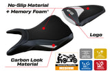 Funda de asiento Yamaha MT-03 FZ03 2020-2024 Tappezzeria Italia TPZ Comfort en blanco y negro
