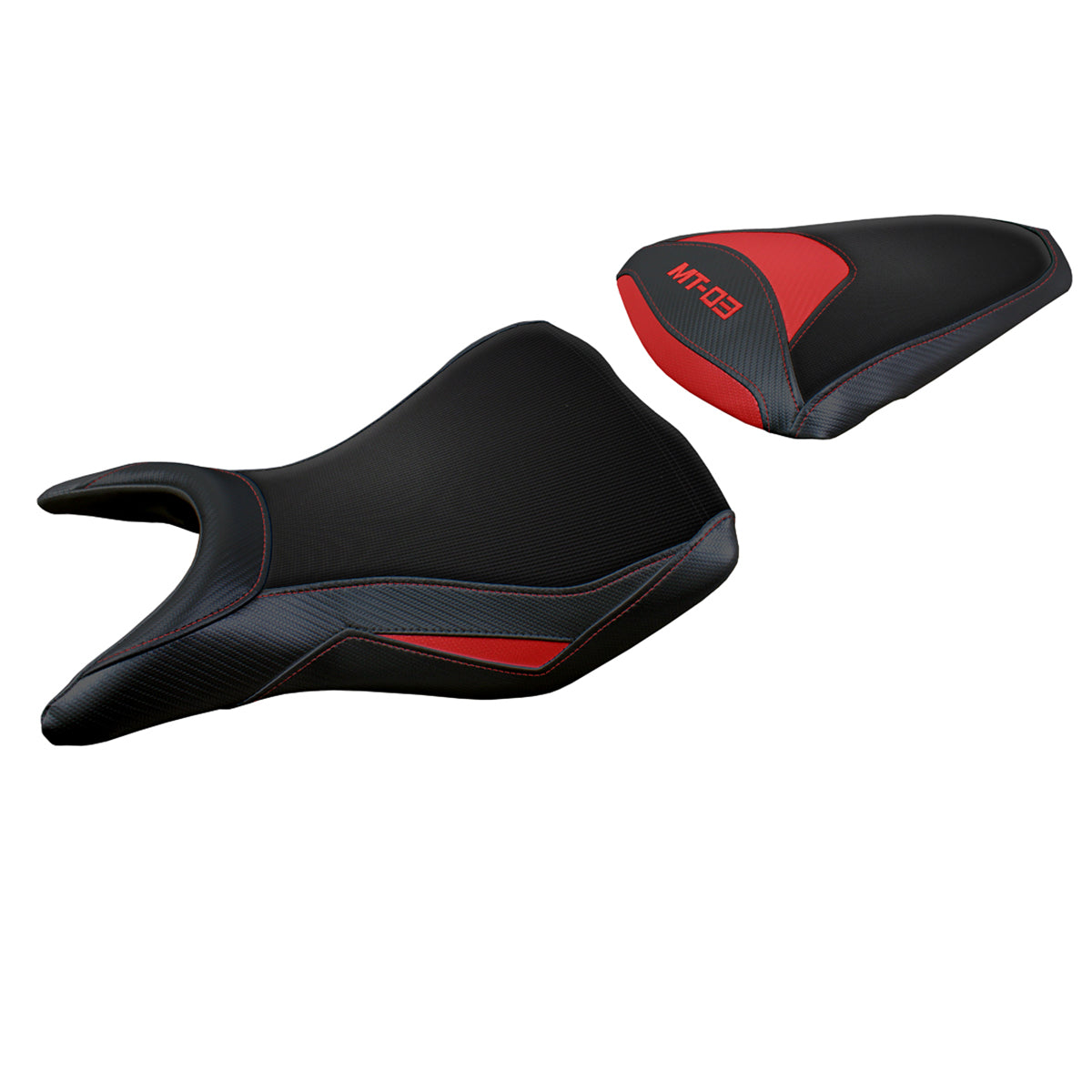 Funda de asiento Yamaha MT-03 FZ03 2020-2024 Tappezzeria Italia TPZ Comfort en rojo y negro