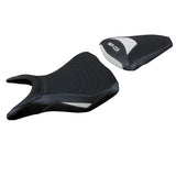 Funda de asiento Yamaha MT-03 FZ03 2020-2024 Tappezzeria Italia TPZ Ultragrip en blanco y negro