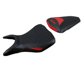 Funda de asiento Yamaha MT-03 FZ03 2020-2024 Tappezzeria Italia TPZ Ultragrip en rojo y negro