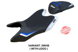 Yamaha YZF R125 2019-2023 Seat Cover Tappezzeria Italia TPZ in White and Blue