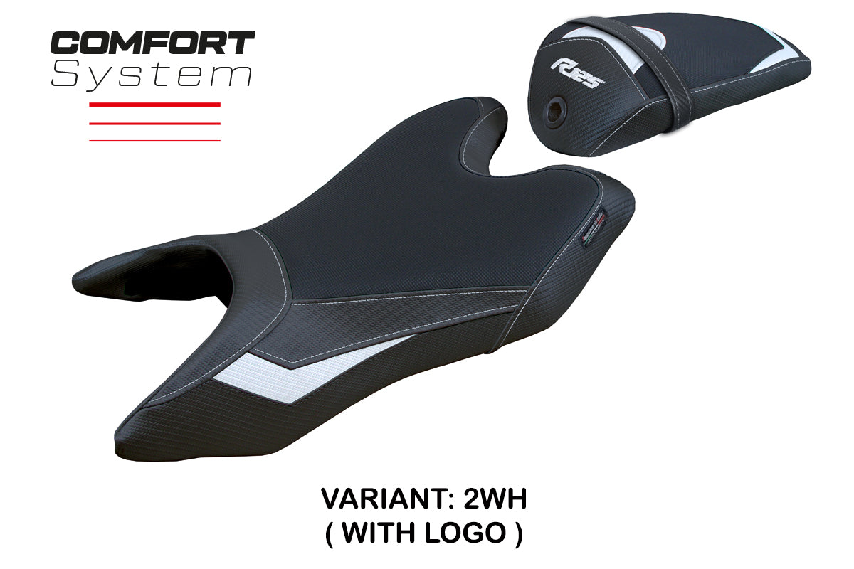 Funda de asiento Yamaha YZF R125 2019-2023 Tappezzeria Italia TPZ Comfort en blanco
