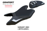Funda de asiento Yamaha YZF R125 2019-2023 Tappezzeria Italia TPZ Comfort en blanco