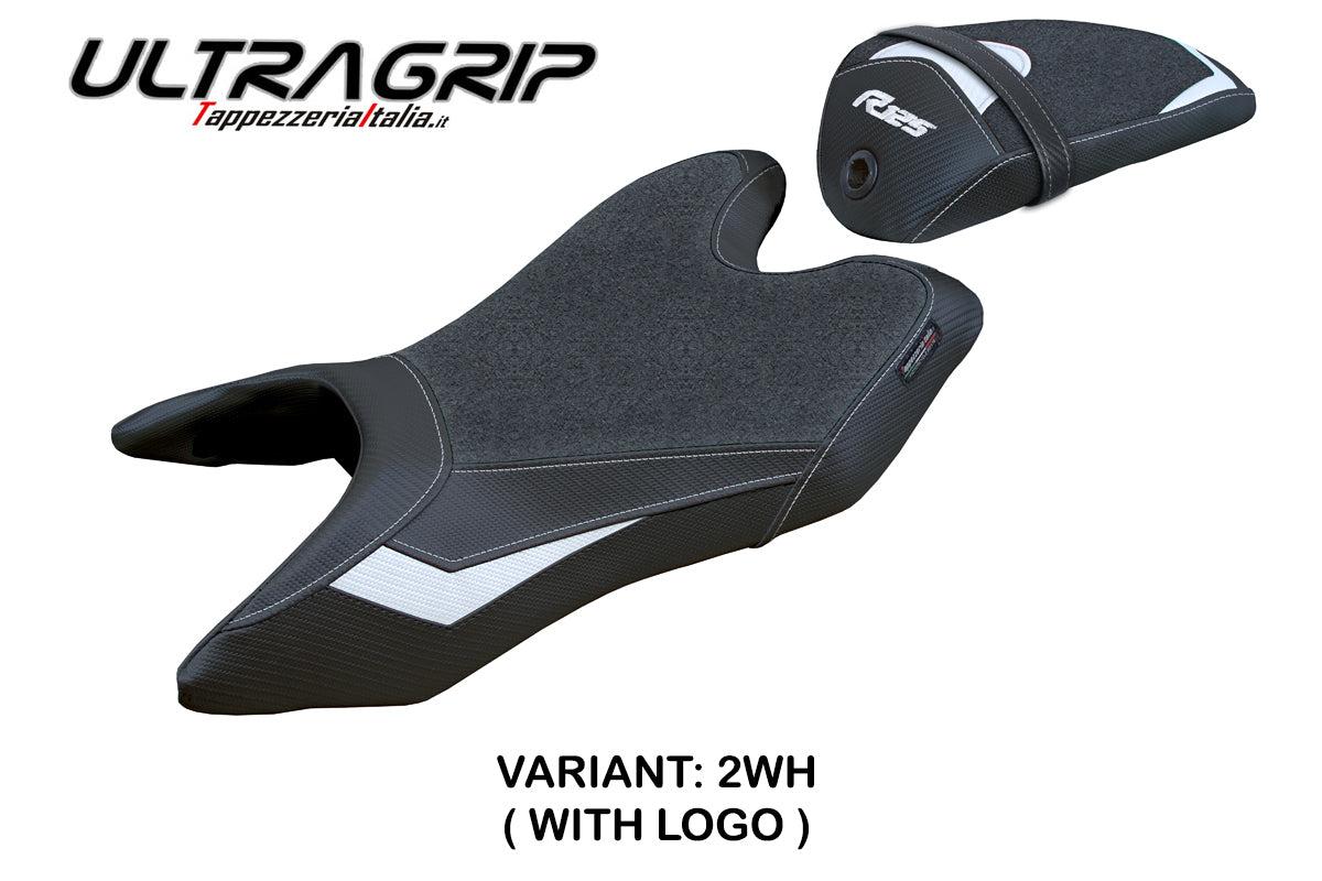 Funda de asiento Yamaha YZF R125 2019-2023 Tappezzeria Italia TPZ Ultragrip en blanco