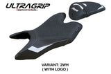 Funda de asiento Yamaha YZF R125 2019-2023 Tappezzeria Italia TPZ Ultragrip en blanco