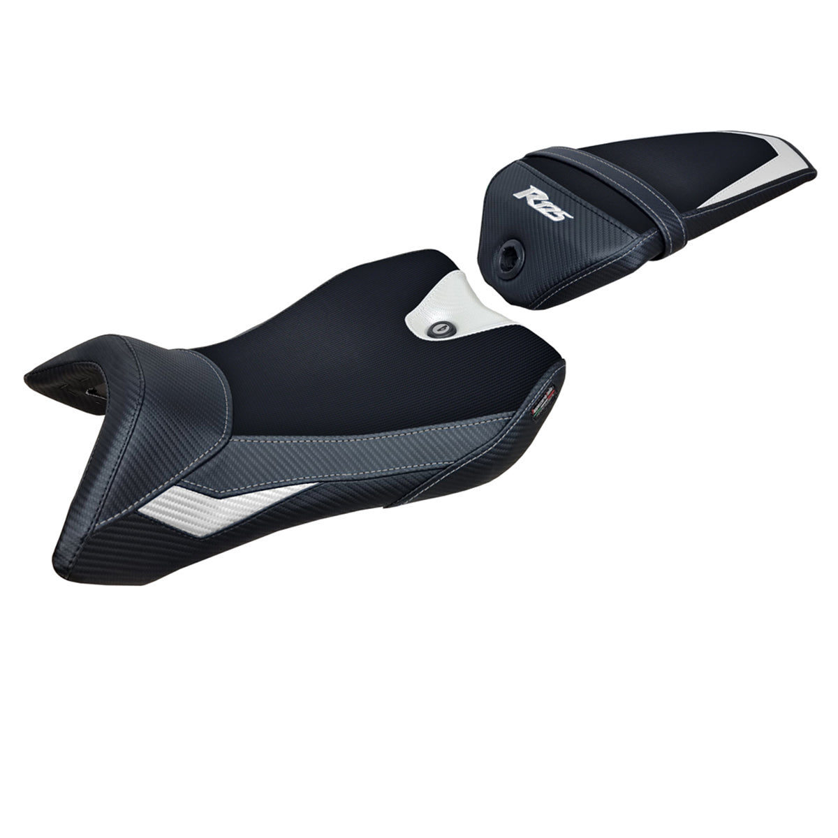 Yamaha YZF R125 2016-2018 Seat Cover Tappezzeria Italia TPZ in White and Black