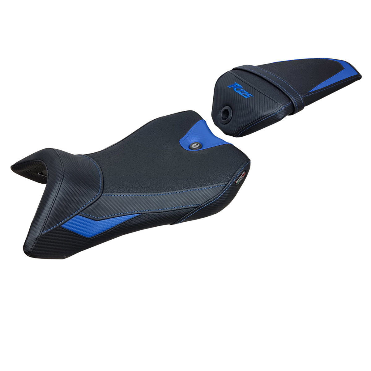 Yamaha YZF R125 2016-2018 Seat Cover Tappezzeria Italia TPZ Ultragrip in Blue and Black