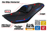 Funda de asiento para Yamaha T-Max 560 2022-2025 Tappezzeria Italia TPZ en azul y negro