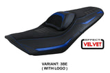 Funda de asiento para Yamaha T-Max 560 2022-2025 Tappezzeria Italia TPZ en azul y negro