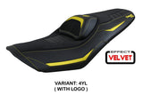 Funda de asiento para Yamaha T-Max 560 2022-2025 Tappezzeria Italia TPZ en amarillo y negro