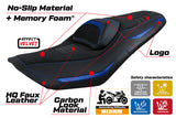 Funda de asiento Yamaha T-Max 560 2022-2025 Tappezzeria Italia TPZ Comfort en azul y negro