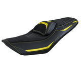 Funda de asiento Yamaha T-Max 560 2022-2025 Tappezzeria Italia TPZ Comfort en amarillo y negro