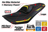 Funda de asiento Yamaha T-Max 560 2022-2025 Tappezzeria Italia TPZ Comfort en amarillo y negro