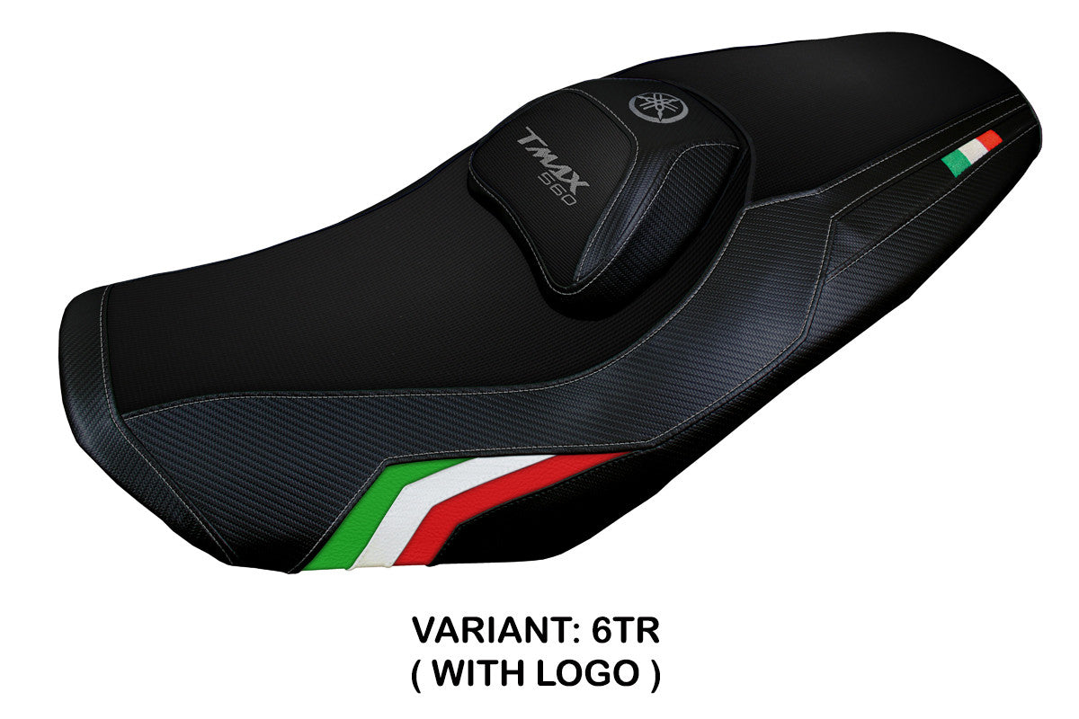 Yamaha T-Max 560 2022-2026 Seat Cover TPZ Italia Tricolor Black