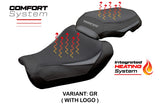 Funda de asiento Yamaha Tracer 9 / 9 GT 2025 Tappezzeria Italia TPZ Calefacción Confort Gris Negro