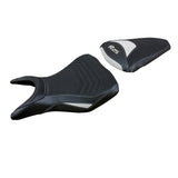 Funda de asiento Yamaha YZF R25 2014-2020 Tappezzeria Italia TPZ Ultragrip en blanco