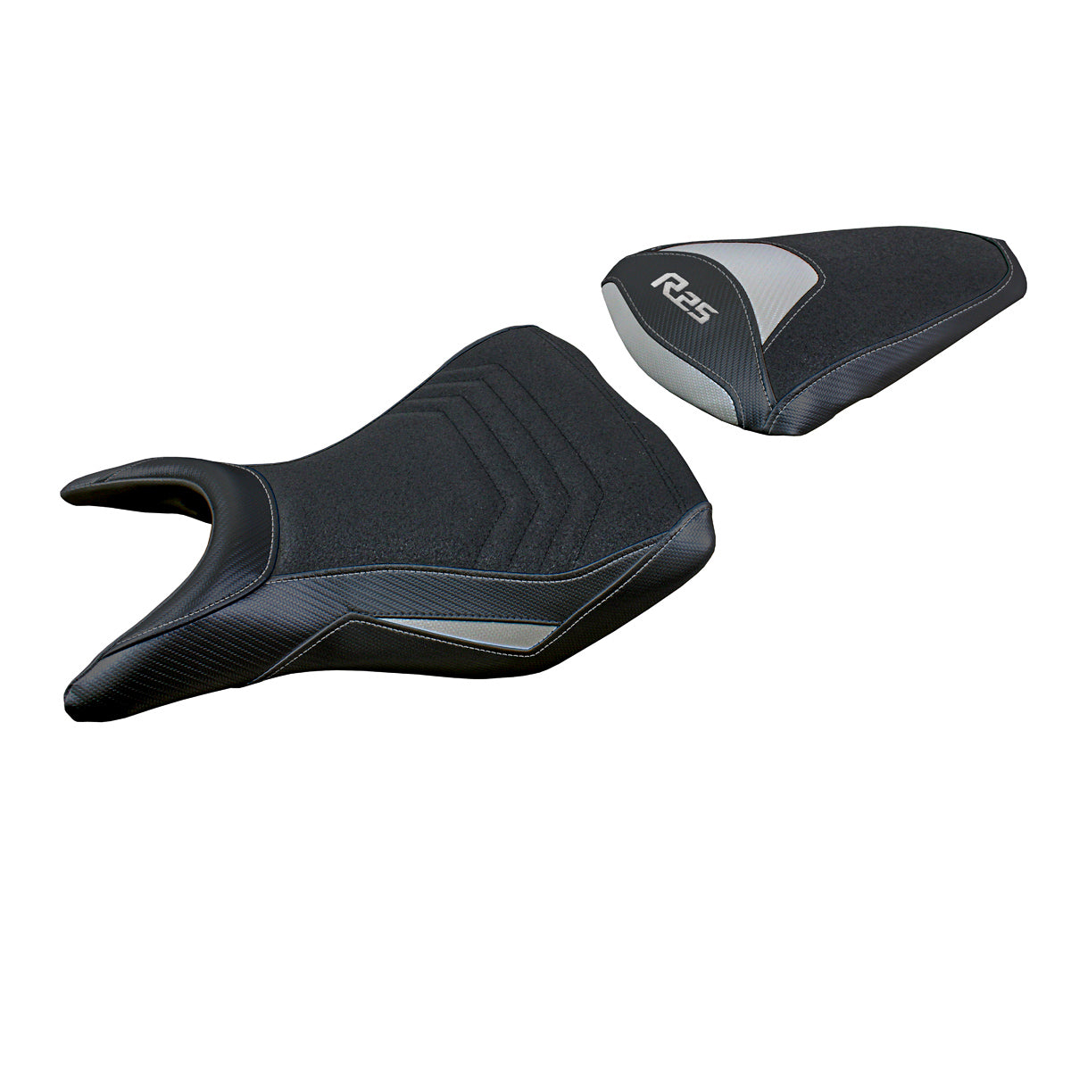Yamaha YZF R25 2014-2020 Seat Cover Tappezzeria Italia TPZ Ultragrip in Silver