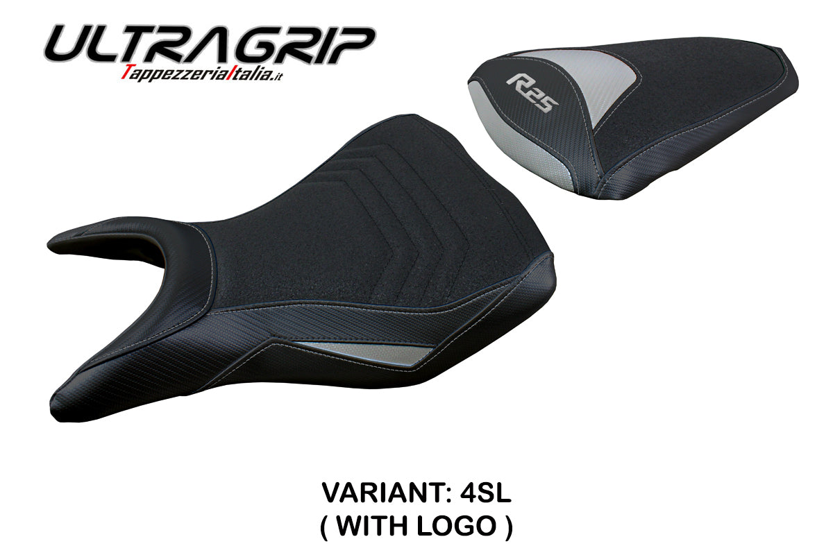 Yamaha YZF R25 2014-2020 Seat Cover Tappezzeria Italia TPZ Ultragrip in Silver