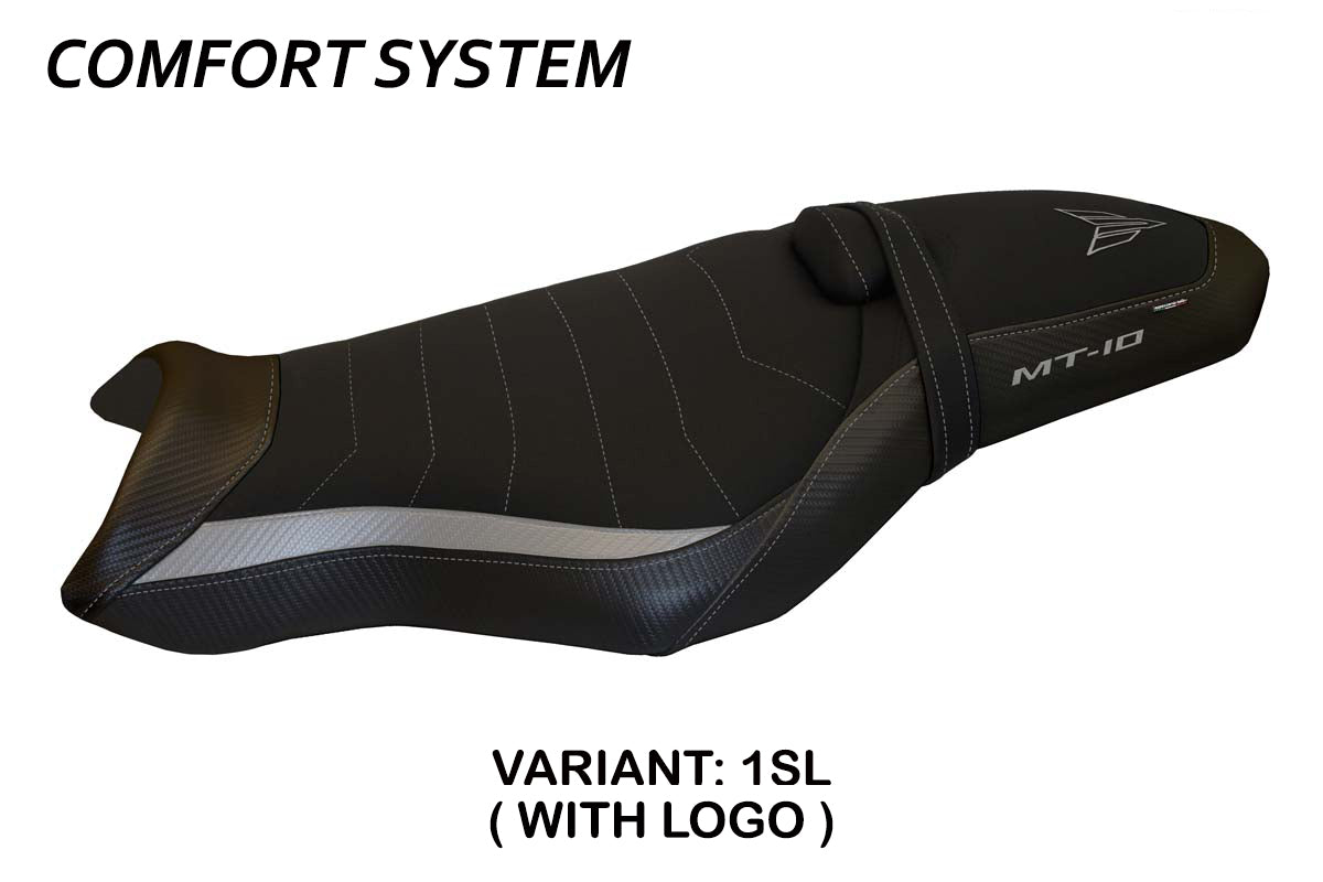 Funda de asiento Yamaha MT-10 FZ10 2017-2025 Tappezzeria Italia TPZ Comfort en color plata