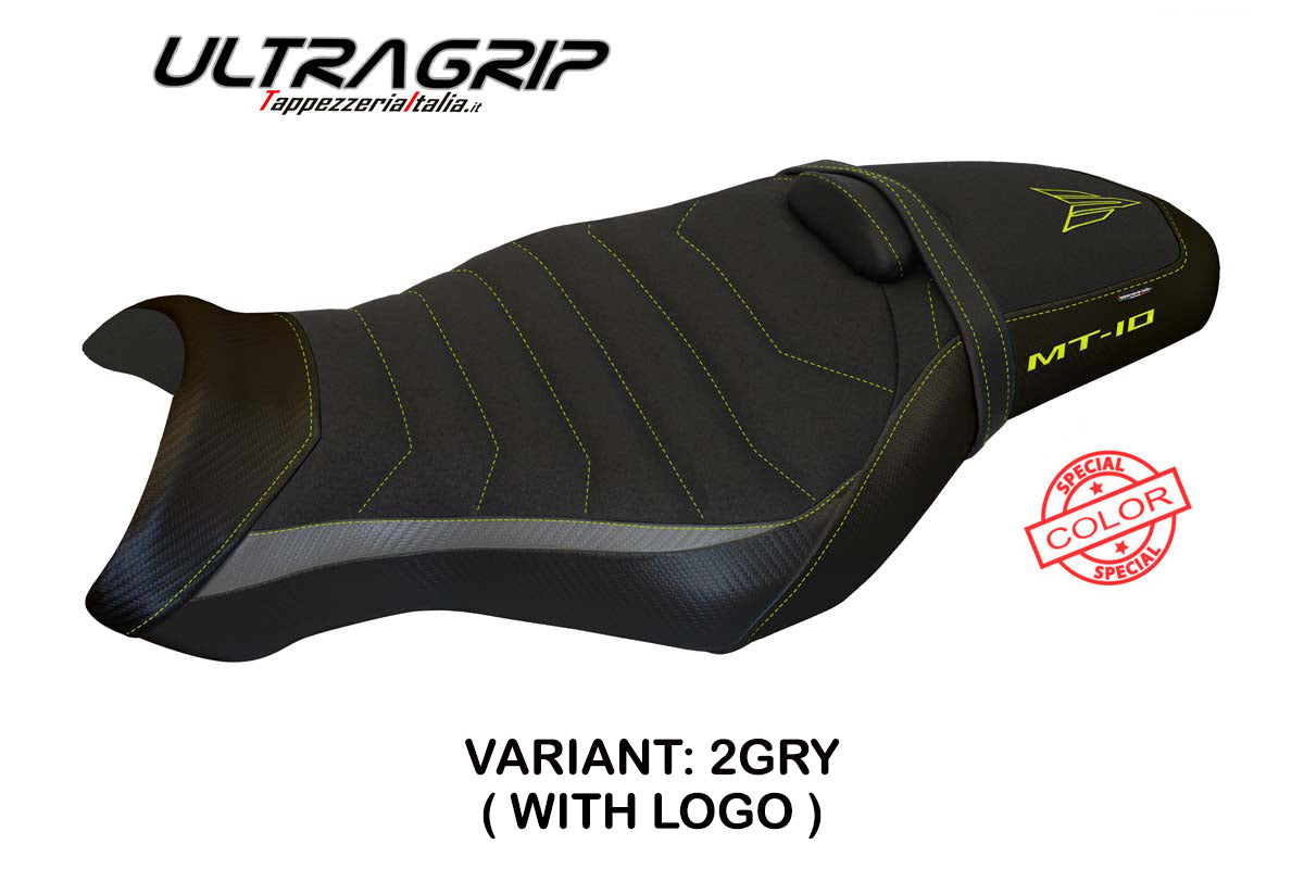 Yamaha MT-10 FZ10 2017-2025 Seat Cover Tappezzeria Italia TPZ Ultragrip in Grey and Yellow