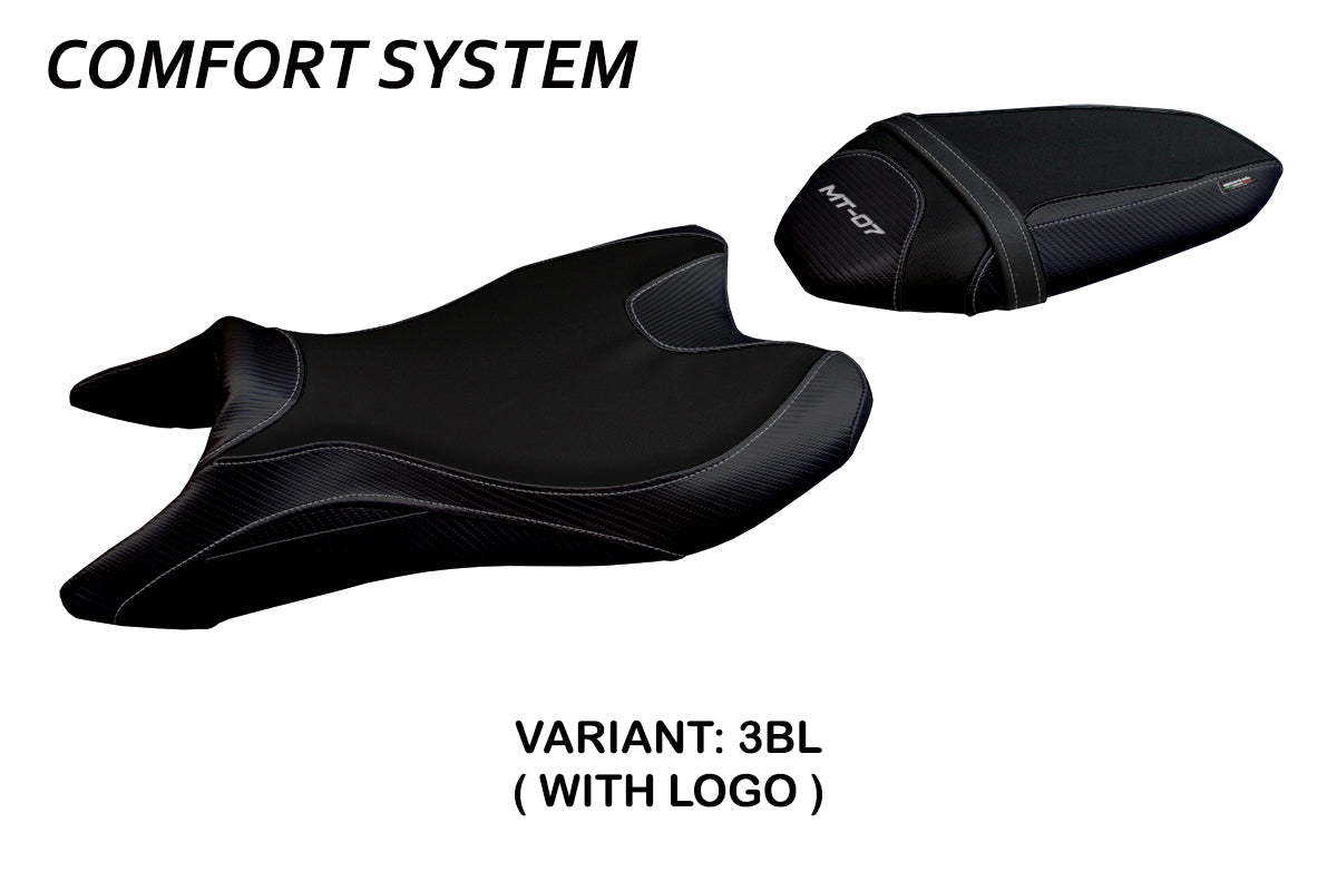 Yamaha MT-07 FZ07 2018-2024 Seat Cover Tappezzeria Italia TPZ Comfort in Black