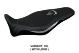 Funda de asiento Yamaha MT-09 FZ09 2021-2023 Tappezzeria Italia TPZ en plata y negro