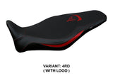 Funda de asiento Yamaha MT-09 FZ09 2021-2023 Tappezzeria Italia TPZ en rojo y negro