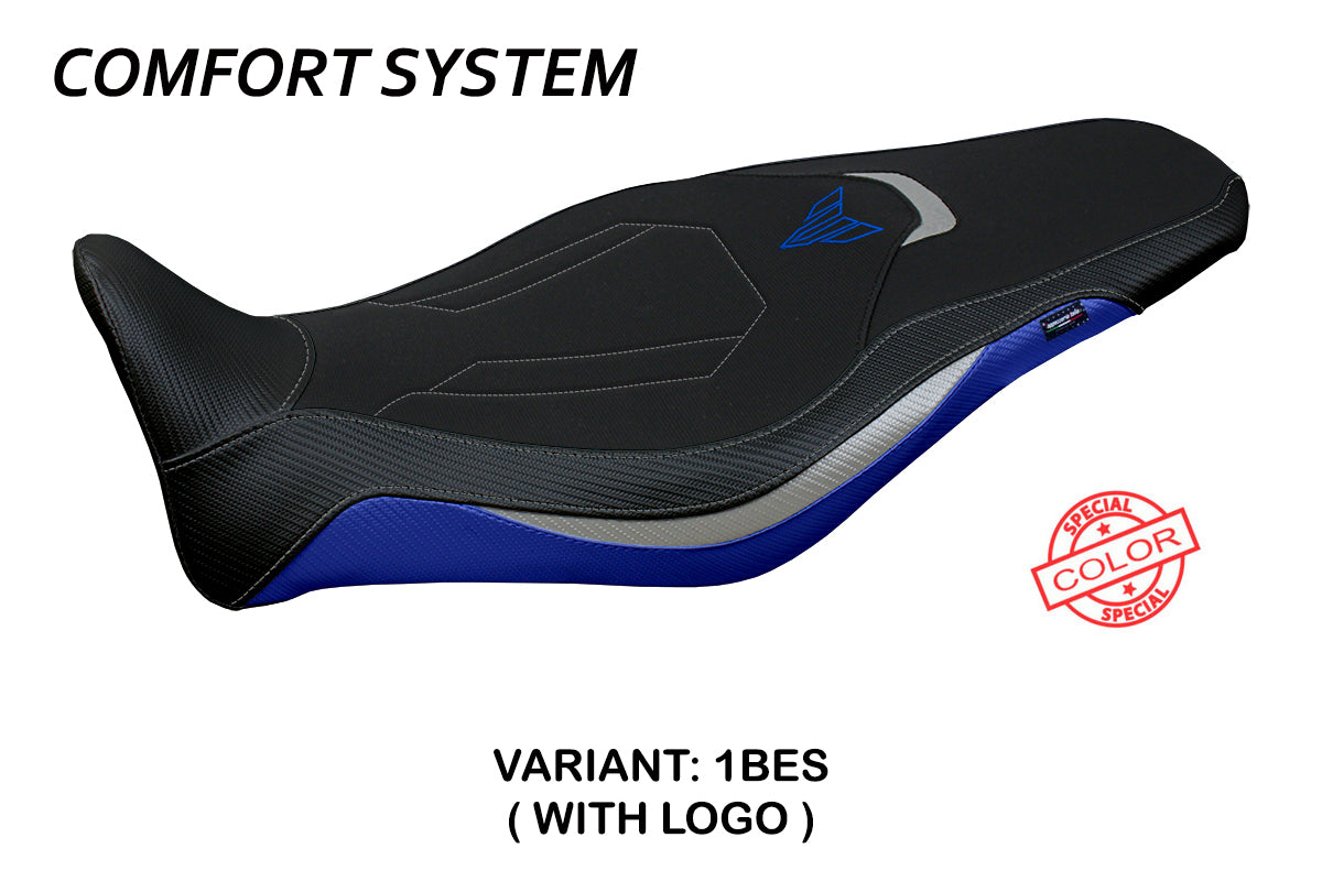 Yamaha MT-09 FZ09 2021-2023 Seat Cover Tappezzeria Italia TPZ Comfort in Blue, Silver and Black