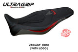 Funda de asiento Yamaha MT-09 FZ09 2021-2023 Tappezzeria Italia TPZ Ultragrip en rojo, gris y negro