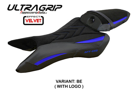Yamaha MT-09 2024 Seat Cover Tappezzeria Ultragrip Suede Blue Black
