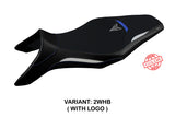 Funda de asiento Yamaha MT-09 FZ09 2013-2020 Tappezzeria Italia TPZ en blanco y azul