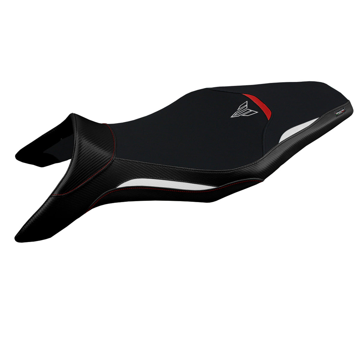 Funda de asiento Yamaha MT-09 FZ09 2013-2020 Tappezzeria Italia TPZ en blanco y rojo