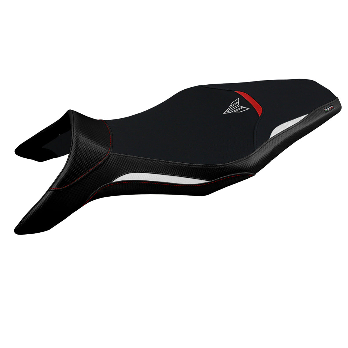 Funda de asiento Yamaha MT-09 FZ09 2013-2020 Tappezzeria Italia TPZ Comfort en blanco y rojo