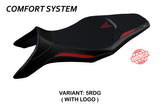 Funda de asiento Yamaha MT-09 FZ09 2013-2020 Tappezzeria Italia TPZ Comfort en rojo y gris