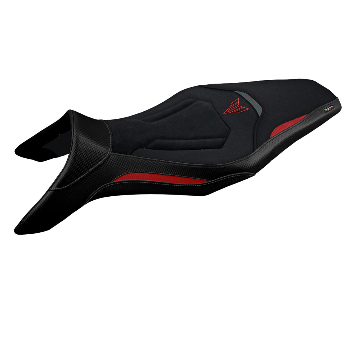 Funda de asiento Yamaha MT-09 FZ09 2013-2020 Tappezzeria Italia TPZ Ultragrip en rojo y gris