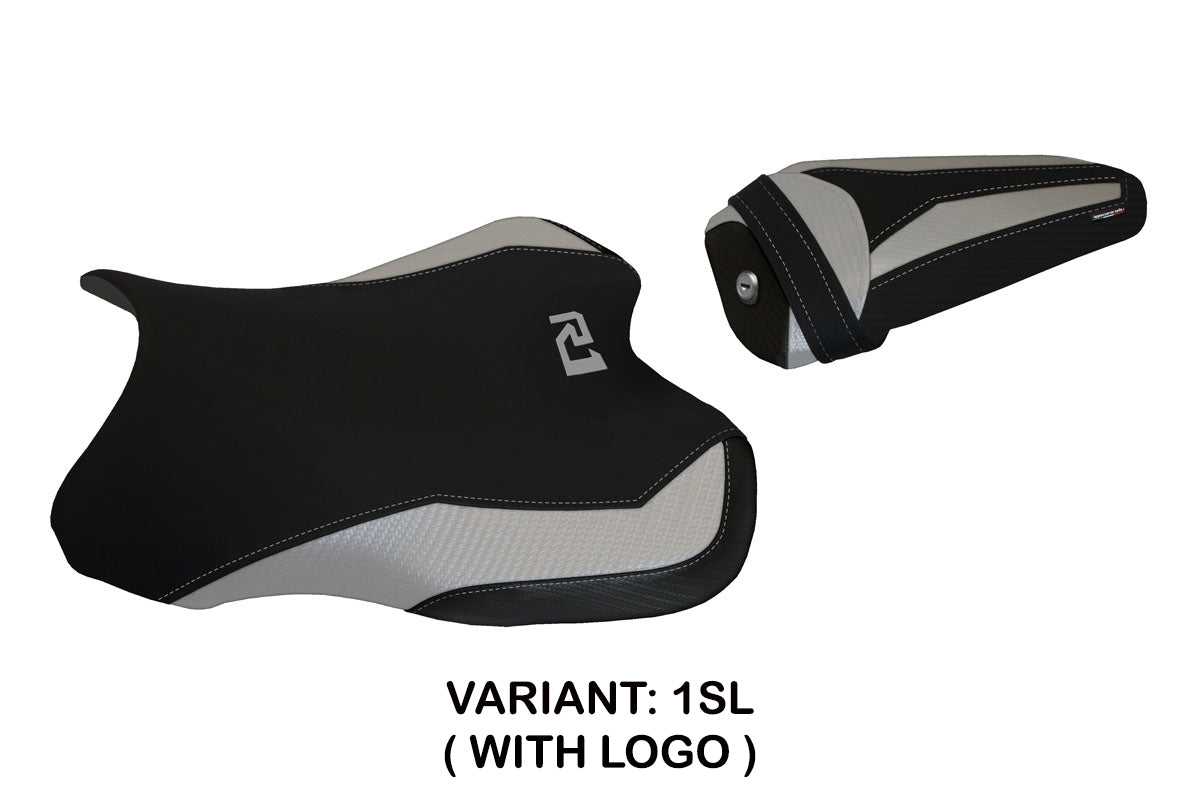 Yamaha YZF R1 2015-2025 Seat Cover Tappezzeria Italia TPZ in Silver and Black