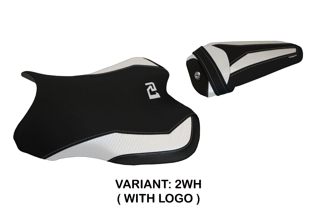 Yamaha YZF R1 2015-2025 Seat Cover Tappezzeria Italia TPZ in White and Black