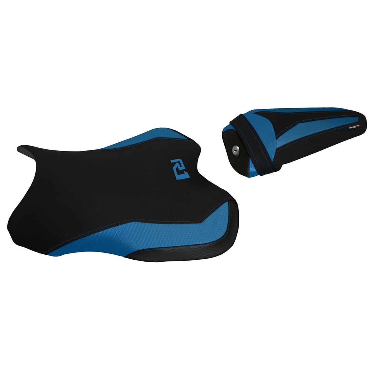 Funda de asiento Yamaha YZF R1 2015-2025 Tappezzeria Italia TPZ en azul y negro