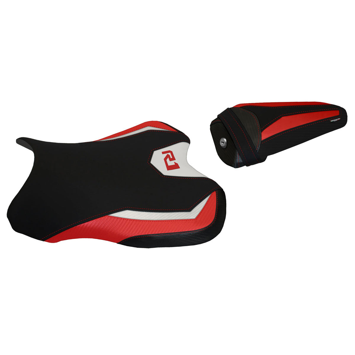 Yamaha YZF R1 2015-2025 Seat Cover Tappezzeria Italia TPZ in Red and White